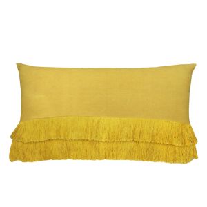 SENAPE ΔΙΑΚΟΣΜΗΤΙΚΟ ΜΑΞΙΛΑΡΙ 60x40cm ΥΦΑΣΜΑ ΚΙΤΡΙΝΟ