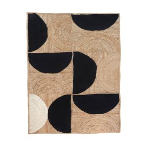 BELLEZZA A ΧΑΛΙ 210x140cm ΓΙΟΥΤΑ ΜΠΕΖ ΜΑΥΡΟ ΛΕΥΚΟ