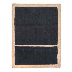 FRAME RUG B ΧΑΛΙ 300x200cm ΓΙΟΥΤΑ ΜΑΥΡΟ ΜΠΕΖ
