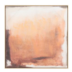 WARM ROOT ΠΙΝΑΚΑΣ ΔΙΑΚΟΣΜΗΤΙΚΟΣ ΜΕ ΚΟΡΝΙΖΑ 100x100x4cm ΚΑΜΒΑΣ TERRACOTTA ΜΠΕΖ ΚΑΦΕ ΞΥΛΟ ΦΥΣΙΚΟ