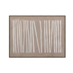 RAYA A ΠΙΝΑΚΑΣ ΔΙΑΚΟΣΜΗΤΙΚΟΣ ΜΕ ΚΟΡΝΙΖΑ 90x120x4cm ΚΑΜΒΑΣ ΚΑΦΕ ΜΠΕΖ ΞΥΛΟ ΦΥΣΙΚΟ
