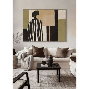 TIERRA ΠΙΝΑΚΑΣ ΔΙΑΚΟΣΜΗΤΙΚΟΣ ΜΕ ΚΟΡΝΙΖΑ 90x120x4cm ΚΑΜΒΑΣ ΠΟΛΥΧΡΩΜΟ ΞΥΛΟ ΦΥΣΙΚΟ