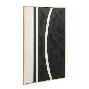 SOLAIRE A ΠΙΝΑΚΑΣ ΔΙΑΚΟΣΜΗΤΙΚΟΣ ΜΕ ΚΟΡΝΙΖΑ 80x120x4cm ΚΑΜΒΑΣ ΚΑΦΕ ΣΚΟΥΡΟ ΜΠΕΖ ΞΥΛΟ ΦΥΣΙΚΟ