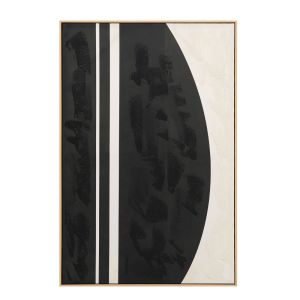 SOLAIRE B ΠΙΝΑΚΑΣ ΔΙΑΚΟΣΜΗΤΙΚΟΣ ΜΕ ΚΟΡΝΙΖΑ 80x120x4cm ΚΑΜΒΑΣ ΚΑΦΕ ΣΚΟΥΡΟ ΜΠΕΖ ΞΥΛΟ ΦΥΣΙΚΟ