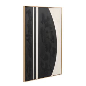 SOLAIRE B ΠΙΝΑΚΑΣ ΔΙΑΚΟΣΜΗΤΙΚΟΣ ΜΕ ΚΟΡΝΙΖΑ 80x120x4cm ΚΑΜΒΑΣ ΚΑΦΕ ΣΚΟΥΡΟ ΜΠΕΖ ΞΥΛΟ ΦΥΣΙΚΟ