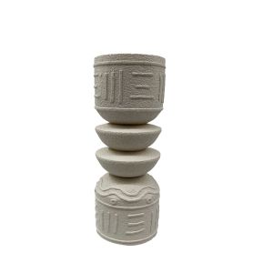 ANCIENT ΚΗΡΟΠΗΓΙΟ 10x10x25cm POLYRESIN ΑΣΠΡΟ