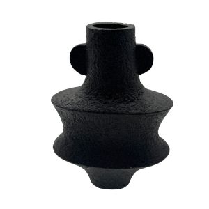 OUT ΒΑΖΟ 21x10x30cm POLYRESIN ΜΑΥΡΟ