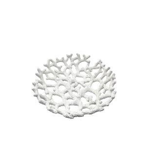 CORAIL S ΔΙΣΚΟΣ ΔΙΑΚΟΣΜΗΣΗΣ 32x32x8cm POLYRESIN ΑΣΠΡΟ
