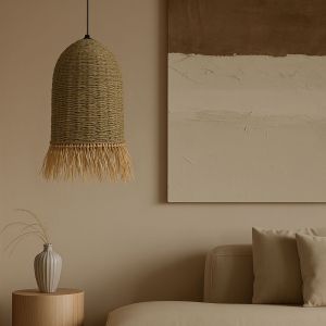 TULUM ΦΩΤΙΣΤΙΚΟ ΟΡΟΦΗΣ 42x42x71cm SEAGRASS ΦΥΣΙΚΟ