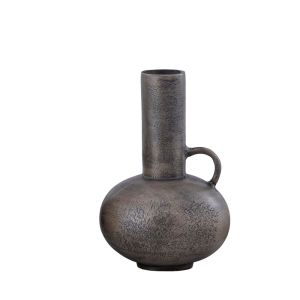 STEEL SHINE ΒΑΖΟ 18x18x27cm ΑΛΟΥΜΙΝΙΟ ΓΚΡΙ ΑΝΤΙΚΕ