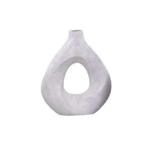 MED VASE ΒΑΖΟ 30x9x33cm ΑΛΟΥΜΙΝΙΟ ΑΣΠΡΟ