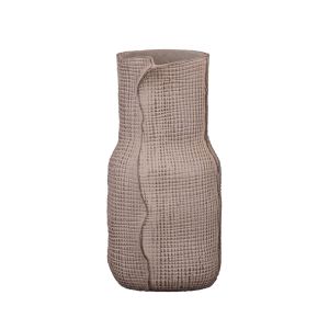 VEIL ΒΑΖΟ 16x16x31cm ΑΛΟΥΜΙΝΙΟ ΚΑΦΕ ΑΝΟΙΧΤΟ ΚΑΦΕ ΣΚΟΥΡΟ