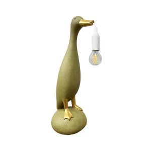 QUACK I ΦΩΤΙΣΤΙΚΟ ΕΠΙΤΡΑΠΕΖΙΟ 17x16x43cm POLYRESIN ΛΑΔΙ ΧΡΥΣΟ