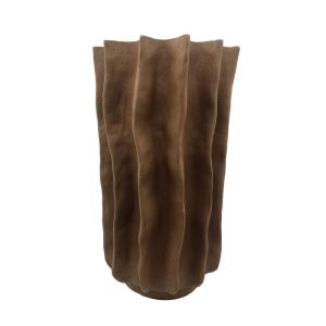 FOLDA ΒΑΖΟ 22x22x38cm POLYRESIN ΚΑΦΕ ΣΚΟΥΡΟ