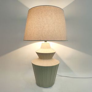 ELYSIA ΦΩΤΙΣΤΙΚΟ ΕΠΙΤΡΑΠΕΖΙΟ 35x35x58cm ΚΕΡΑΜΙΚΟ ΜΠΕΖ ΛΙΝΟ ΜΠΕΖ