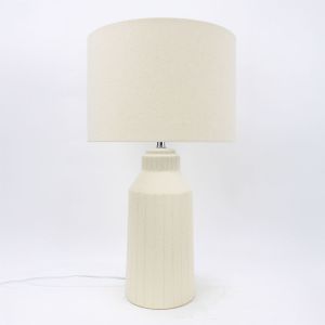 ONIA ΦΩΤΙΣΤΙΚΟ ΕΠΙΤΡΑΠΕΖΙΟ 30x30x53cm ΚΕΡΑΜΙΚΟ ΜΠΕΖ ΛΙΝΟ ΜΠΕΖ