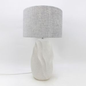 INIR ΦΩΤΙΣΤΙΚΟ ΕΠΙΤΡΑΠΕΖΙΟ 32x32x57cm ΚΕΡΑΜΙΚΟ ΜΠΕΖ ΛΙΝΟ ΓΚΡΙ