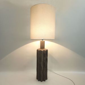 EGLI ΦΩΤΙΣΤΙΚΟ ΕΠΙΤΡΑΠΕΖΙΟ 34x34x100cm ΚΕΡΑΜΙΚΟ ΓΚΡΙ ΣΚΟΥΡΟ ΛΙΝΟ ΛΕΥΚΟ