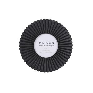 OROS ΚΟΡΝΙΖΑ 20x2x20cm MDF ΜΑΥΡΟ ΓΥΑΛΙ