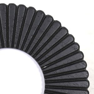 OROS ΚΟΡΝΙΖΑ 20x2x20cm MDF ΜΑΥΡΟ ΓΥΑΛΙ