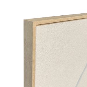RHYTHM A ΠΙΝΑΚΑΣ ΔΙΑΚΟΣΜΗΤΙΚΟΣ ΜΕ ΚΟΡΝΙΖΑ 80x120x4cm ΚΑΜΒΑΣ ΜΠΕΖ ΛΕΥΚΟ PS