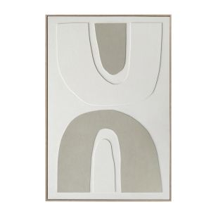 RHYTHM C ΠΙΝΑΚΑΣ ΔΙΑΚΟΣΜΗΤΙΚΟΣ ΜΕ ΚΟΡΝΙΖΑ 80x120x4cm ΚΑΜΒΑΣ ΜΠΕΖ ΛΕΥΚΟ PS