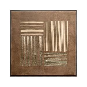 VAILO ΠΙΝΑΚΑΣ ΔΙΑΚΟΣΜΗΤΙΚΟΣ ΜΕ ΚΟΡΝΙΖΑ 80x80x4cm ΚΑΜΒΑΣ ΚΑΦΕ ΜΠΕΖ PS