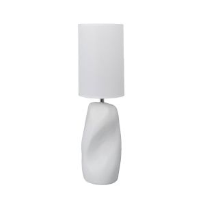 SERENE ΦΩΤΙΣΤΙΚΟ ΕΠΙΤΡΑΠΕΖΙΟ 18.2x18.2x64cm STONEWARE ΑΣΠΡΟ ΥΦΑΣΜΑ