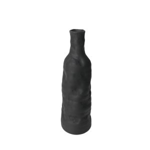 ORENDA ΒΑΖΟ 14x14x44cm ΚΕΡΑΜΙΚΟ ΜΑΥΡΟ