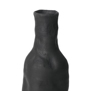 ORENDA ΒΑΖΟ 14x14x44cm ΚΕΡΑΜΙΚΟ ΜΑΥΡΟ