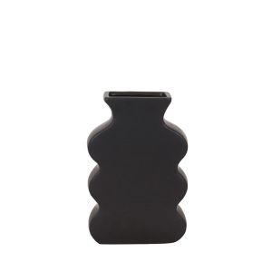 LUNO ΒΑΖΟ 19x8x28cm ΚΕΡΑΜΙΚΟ ΜΑΥΡΟ