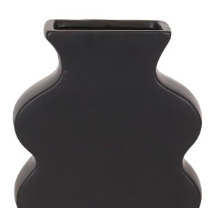 LUNO ΒΑΖΟ 19x8x28cm ΚΕΡΑΜΙΚΟ ΜΑΥΡΟ