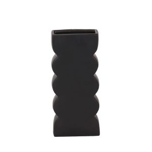 VEI ΒΑΖΟ 15x7x31cm ΚΕΡΑΜΙΚΟ ΜΑΥΡΟ
