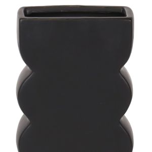 VEI ΒΑΖΟ 15x7x31cm ΚΕΡΑΜΙΚΟ ΜΑΥΡΟ