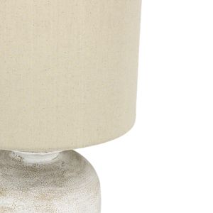 ORILIA ΦΩΤΙΣΤΙΚΟ ΕΠΙΤΡΑΠΕΖΙΟ 35x35x61cm ΜΕΤΑΛΛΟ ΛΕΥΚΟ ΜΠΕΖ ΚΑΜΒΑΣ