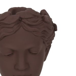 CEM ΒΑΖΟ 18x17x27cm CEMENT ΚΑΦΕ ΣΚΟΥΡΟ