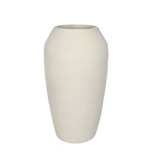 ASH ΒΑΖΟ 23.5x23.5x42cm ΚΕΡΑΜΙΚΟ ΑΣΠΡΟ