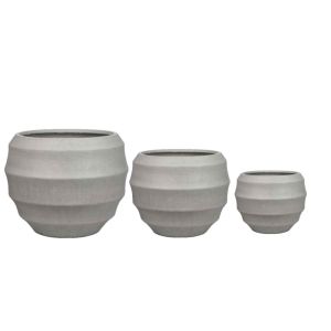 FLORRA ΚΑΣΠΩ SET 3ΤΜΧ 54.3x54.3x47.5cm MgO ΓΚΡΙ