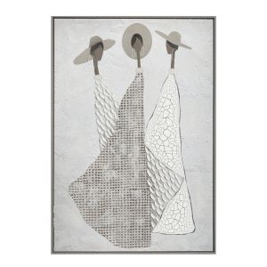 TRINITY ΠΙΝΑΚΑΣ ΔΙΑΚΟΣΜΗΣΗΣ 80x120x4cm ΚΑΜΒΑΣ OFF WHITE STONE GREY ΞΥΛΟ ΓΚΡΙ