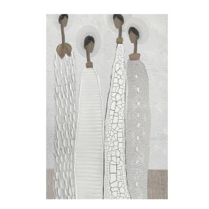TRINITY ΠΙΝΑΚΑΣ ΔΙΑΚΟΣΜΗΣΗΣ 80x120x4cm ΚΑΜΒΑΣ OFF WHITE STONE GREY ΞΥΛΟ ΚΑΦΕ ΑΝΟΙΧΤΟ