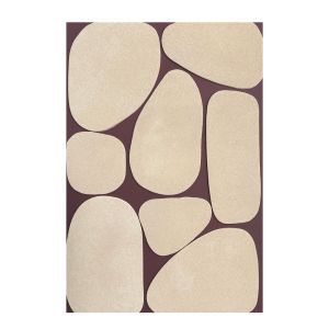 BLOB ΠΙΝΑΚΑΣ ΔΙΑΚΟΣΜΗΣΗΣ 80x120x4cm ΚΑΜΒΑΣ ΜΠΕΖ ΚΑΦΕ ΣΚΟΥΡΟ ΞΥΛΟ