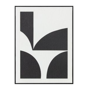 CONTRAST ΠΙΝΑΚΑΣ ΔΙΑΚΟΣΜΗΣΗΣ 60x80x3cm ΚΑΜΒΑΣ ΑΣΠΡΟ ΜΑΥΡΟ MDF ΜΑΥΡΟ