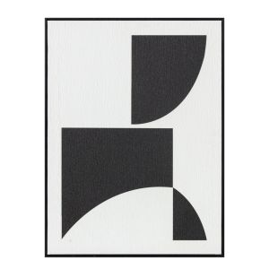 CONTRAST ΠΙΝΑΚΑΣ ΔΙΑΚΟΣΜΗΣΗΣ 60x80x3cm ΚΑΜΒΑΣ ΑΣΠΡΟ ΜΑΥΡΟ MDF ΜΑΥΡΟ