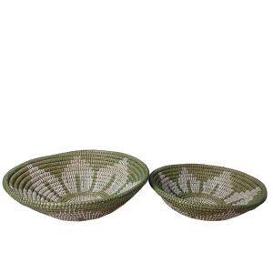 ZAR ΔΙΑΚΟΣΜΗΤΙΚΟ ΤΟΙΧΟΥ SET 2ΤΜΧ 48x48x13cm KANSGRASS ΦΥΣΙΚΟ ΛΑΔΙ ΠΛΑΣΤΙΚΟ ΛΕΥΚΟ