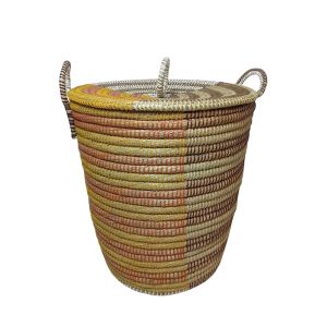NAVI ΚΑΛΑΘΙ ΜΕ ΚΑΠΑΚΙ 45x45x50cm KANSGRASS ΠΟΛΥΧΡΩΜΟ ΦΥΣΙΚΟ ΠΛΑΣΤΙΚΟ