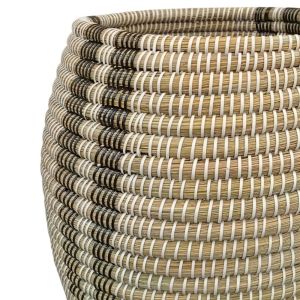 AKI ΚΑΛΑΘΙ SET 2ΤΜΧ 38x38x53cm KANSGRASS ΦΥΣΙΚΟ ΛΕΥΚΟ ΠΛΑΣΤΙΚΟ ΜΑΥΡΟ