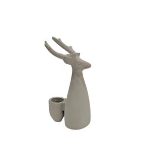 SIVOR ΧΡΙΣΤΟΥΓΕΝΝΙΑΤΙΚΟ ΔΙΑΚΟΣΜΗΤΙΚΟ ΚΗΡΟΠΗΓΙΟ 8x7x16cm ΑΛΟΥΜΙΝΙΟ ΛΕΥΚΟ TEXTURED