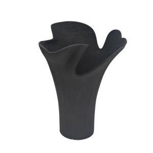 FLOWRA ΒΑΖΟ 30x29x41cm ΑΛΟΥΜΙΝΙΟ ΜΑΥΡΟ