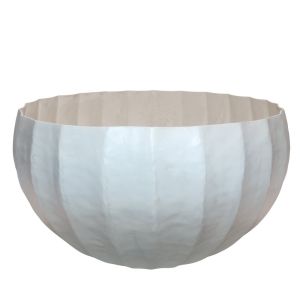 IVELLA ΒΑΖΟ 39x39x22cm ΑΛΟΥΜΙΝΙΟ OFF WHITE