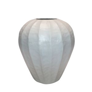 IVELLA ΒΑΖΟ 30x30x33cm ΑΛΟΥΜΙΝΙΟ OFF WHITE